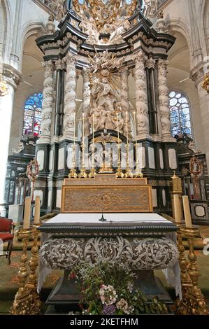 Interno della Chiesa di San Giacomo, Anversa (Fiandre), Belgio Foto Stock