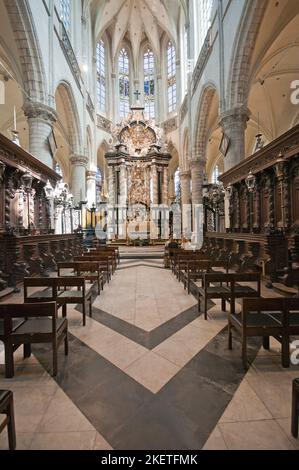 Interno della Chiesa di San Giacomo, Anversa (Fiandre), Belgio Foto Stock