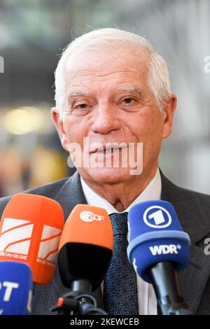 Bruxelles, Italia. 14th Nov 2022. Belgio, Bruxelles - N0vember 14, 2022 Consiglio europeo Alto rappresentante dell'UE per gli affari esteri e la politica di sicurezza Josep Borrell Fontelles solo per uso editoriale Credit: Independent Photo Agency/Alamy Live News Foto Stock