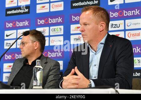 Genk, Belgio, 15/11/2022, allenatore capo di Genk Wouter Vrancken, nella foto di una conferenza stampa della squadra di calcio belga KRC Genk, martedì 15 novembre 2022 a Genk, per discutere il futuro della collaborazione con l'allenatore capo. FOTO DI BELGA JILL DELSAUX Foto Stock