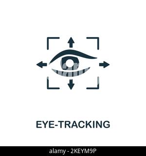 Icona Eye-Tracking. Monocromatico semplice Neuromarketing icona per modelli, web design e infografica Illustrazione Vettoriale