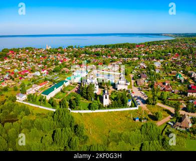 Vista panoramica aerea del monastero di San Nicola o Nikolsky nella città di Pereslavl Zalessky o Pereslavl-Zalessky, anello d'Oro della Russia Foto Stock