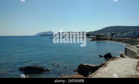 Naoussa Paros Grecia Costa mediterranea isola egeo Foto Stock