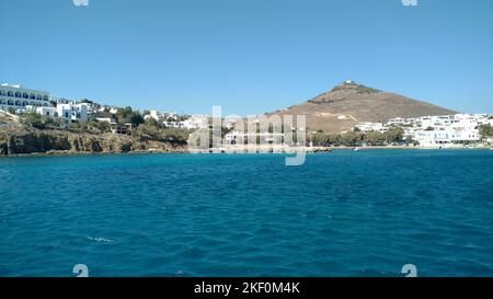 Naoussa Paros Grecia Costa mediterranea isola egeo Foto Stock