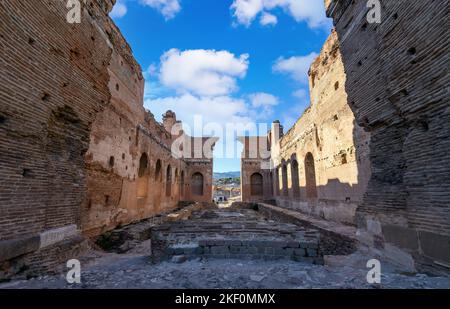 Le rovine della Basilica Rossa a Bergama, Turchia. Tempio degli dei Egiziani Foto Stock