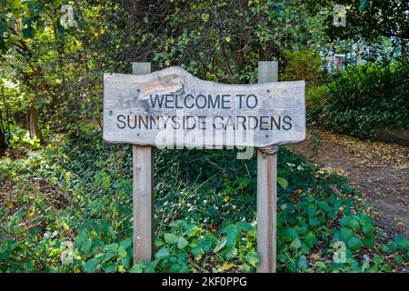 Sunnyside Community Gardens, Islington, Londra, Regno Unito Foto Stock