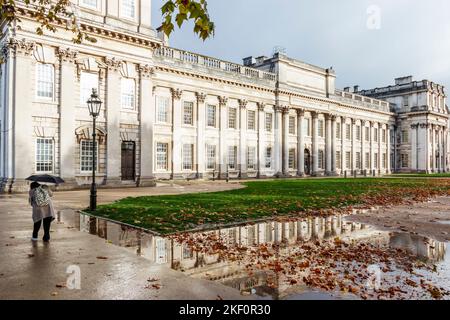 L'Old Royal Naval College, ora l'Università di Greenwich e il Trinity Laban Conservatoire of Music and Dance, Greenwich, Londra, Regno Unito Foto Stock