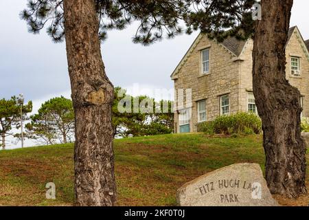 Gloucester, Massachusetts, USA, - 13 settembre 2022: Fitz Hugh Lane Park dove Fitz Lane (1804 - 1865) un pittore e stampatore americano, ha costruito il suo Foto Stock