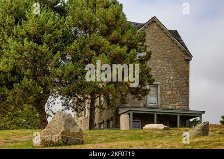 Gloucester, Massachusetts, USA, - 13 settembre 2022: Fitz Hugh Lane Park dove Fitz Lane (1804 - 1865) un pittore e stampatore americano, ha costruito il suo Foto Stock