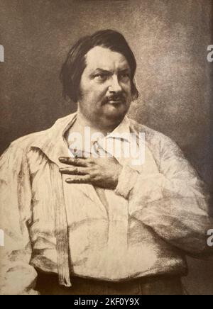 Portrait de Honore de Balzac par Felix Tournachon Nadar Foto Stock