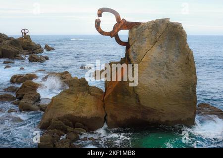 Scultura del pettine Vento a Donosti Foto Stock