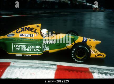 MARTIN BRUNDLE BENETTON FORD Belgio Spa Francorchamps Formula uno Gran Premio GP 30th agosto 1992 Foto Stock