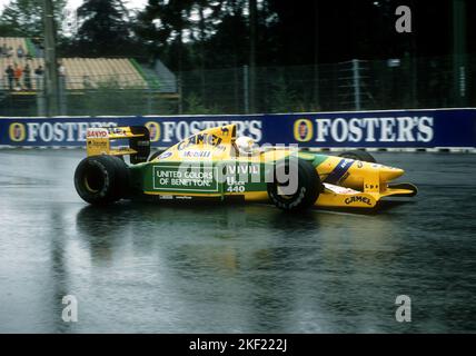 MARTIN BRUNDLE BENETTON FORD Belgio Formula uno GP di Spa Francorchamps Agosto 30th 1992 Foto Stock