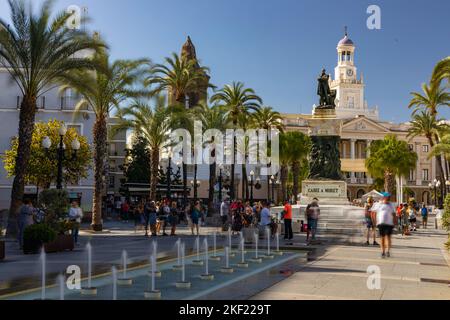 Piazza San Juan de Dios a Cadice Foto Stock