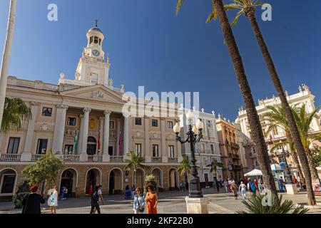 Piazza San Juan de Dios a Cadice Foto Stock