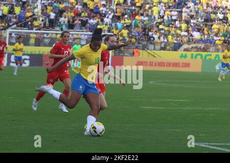 San Paolo, Brasile. 15th Nov 2022. São PAULO, SP - 15.11.2022: BRASIL X Canadá - Geyse durante l'amichevole tra le squadre femminili del Brasile x Canada si è tenuto presso la Neo Química Arena di São Paulo questo martedì pomeriggio (15). (Foto: Yuri Murakami/Fotoarena) Credit: Foto Arena LTDA/Alamy Live News Foto Stock