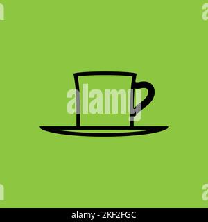 Icona del caffè turco isolata su sfondo verde. Concetto del caffè. - Vettore . Illustrazione vettoriale Illustrazione Vettoriale