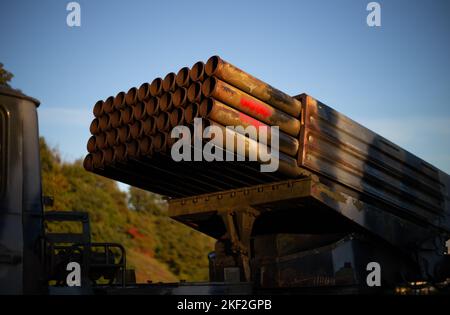 Sistema di lanciarazzi multipli Grad Foto Stock