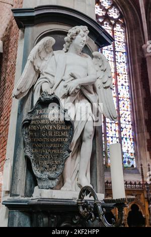 Cattedrale di San Bavo (Sint-Baafskathedraal) e Sint-Baafsplein, Gand Foto Stock