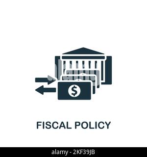 Icona Politica fiscale. Icona criterio semplice monocromatico per modelli, progettazione Web e infografica Illustrazione Vettoriale