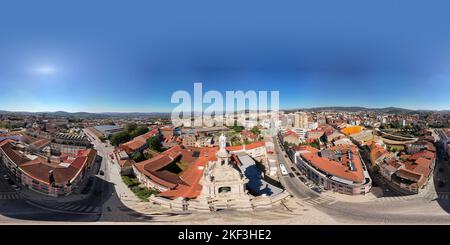 Panorama a 360 gradi del centro storico di Braga, Foto Stock