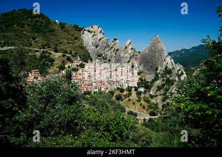 Castelmezzano,Provincia di potenza, Regione Basilicata,Italia Foto Stock