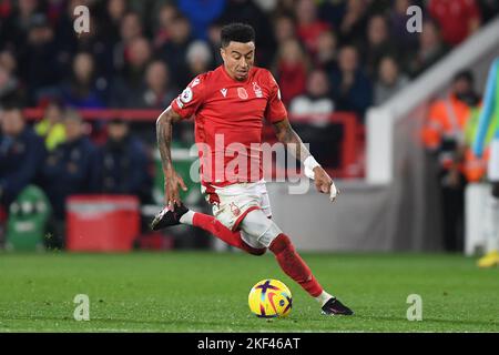 Jesse Lingard della Foresta di Nottingham in azione durante la partita della Premier League tra la Foresta di Nottingham e il Palazzo di Cristallo al City Ground, Nottingham, sabato 12th novembre 2022. (Credit: Jon Hobley | MI News) Foto Stock