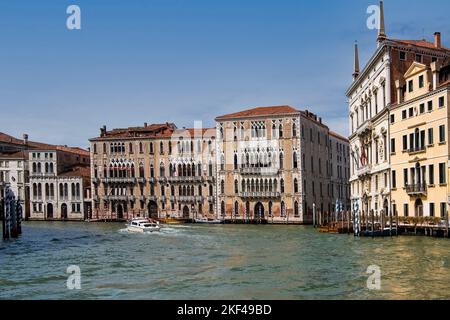 historische Paläste. Palazzi, al canale Grande Venedig, Regione Venetien, Italien Foto Stock