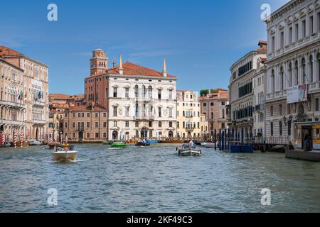 historische Paläste. Palazzi, al canale Grande Venedig, Regione Venetien, Italien Foto Stock