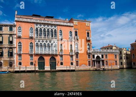 historische Paläste. Palazzi, al canale Grande Venedig, Regione Venetien, Italien Foto Stock