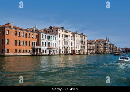 historische Paläste. Palazzi, al canale Grande Venedig, Regione Venetien, Italien Foto Stock