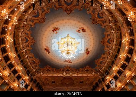 Innenansicht, Teatro, Teatro la Fenice, Venedig, Venetien, Italien Foto Stock