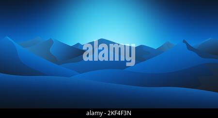 Paesaggio desertico con dune di sabbia sotto il cielo notturno Foto Stock