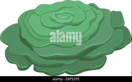 Verde fauna subacquea del reef. Icona cartoon marino Illustrazione Vettoriale