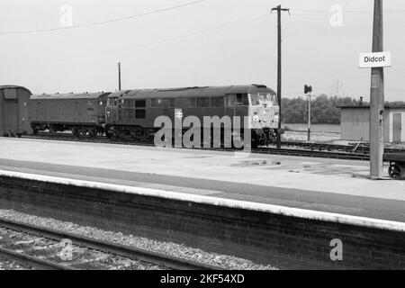 locomotiva diesel della british rail originale classe 31 sul servizio di manovra didcot intorno al 1976 Foto Stock