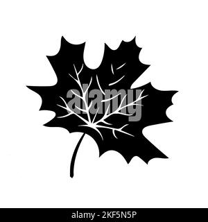 Autunno foglie icone contorno. Foglie autunnali isolate su sfondo bianco. Icone in stile linea alla moda. Illustrazione vettoriale. Illustrazione Vettoriale