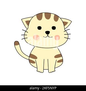 Clipart della versione cartoon di Cat,illustrazione vettoriale Illustrazione Vettoriale
