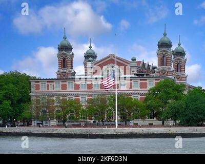 Ellis Island, New York, ex edificio di accoglienza degli immigrati, ora un museo Foto Stock