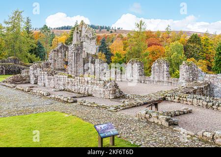 Le rovine del castello Kildrummy del 13th ° secolo, Aberdeenshire, Scozia Regno Unito Foto Stock