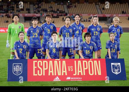 Siviglia, Spagna. 15th Nov 2022. Il 11 di partenza del Giappone per il calcio amichevole tra Spagna e Giappone a Estadio Olimpico de la Cartuja a Siviglia. (Photo Credit: Gonzales Photo/Alamy Live News Foto Stock