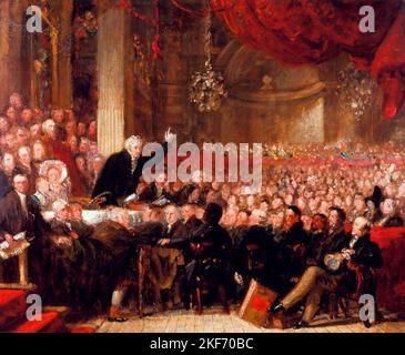 Il primo incontro della Convenzione della Società Anti-schiavitù di Benjamin Haydon (1786-1846), olio su tela non rivestita, 1840/41 Foto Stock
