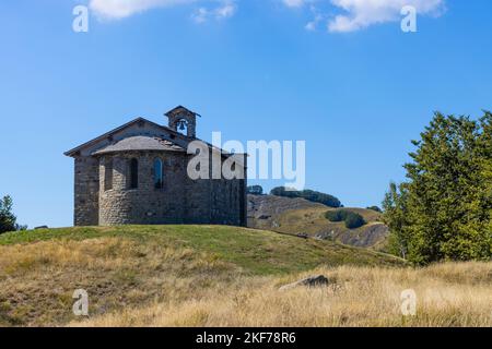 Colline intorno alla Chiesa della Madonna dell'Orsaro, Parma, Italia Foto Stock