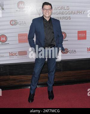 Los Angeles, Stati Uniti. 15th Nov 2022. James Kinney al 12th° Annual World Choreography Awards tenutosi all'Avalon Hollywood di Hollywood, California, martedì 15 novembre 2022. (Foto di Sthanlee B. Mirador/Sipa USA) Credit: Sipa USA/Alamy Live News Foto Stock