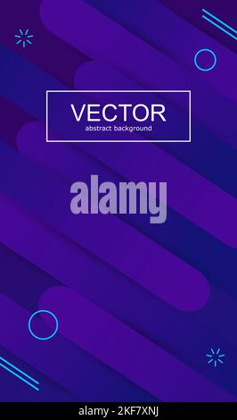 Sfondo astratto con linea bight e spazio di copia. Sfondo viola scuro Illustrazione Vettoriale