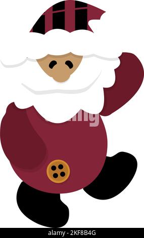 Buon natale con peluche di Babbo natale Illustrazione Vettoriale