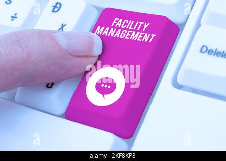 Scrittura di testo visualizzato Gestione struttura. Business Concept disciplina multifunzioni manutenzione ambientale Foto Stock