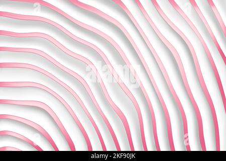 Sfondo di lusso con onde di marmo rosa e bianco Illustrazione Vettoriale