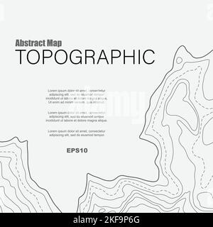 Sfondo topografico astratto della mappa Illustrazione Vettoriale