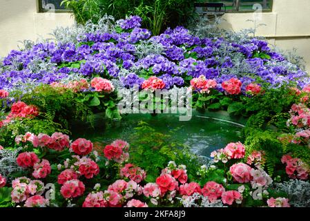Fitzroy Gardens in un giorno di sole brillante a Melbourne, Victoria VIC, Australia Foto Stock