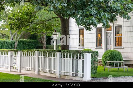 Immagine dettagliata di un fronte di una casa villaggio porto di sag Foto Stock